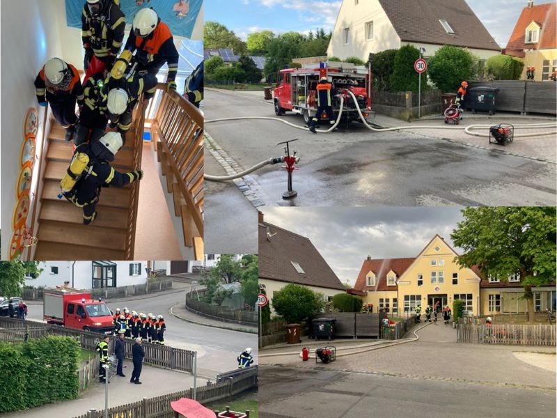 Besichtigungsübung der Feuerwehr Horgauergreut