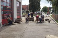 Pflasterarbeiten neue Zufahrt